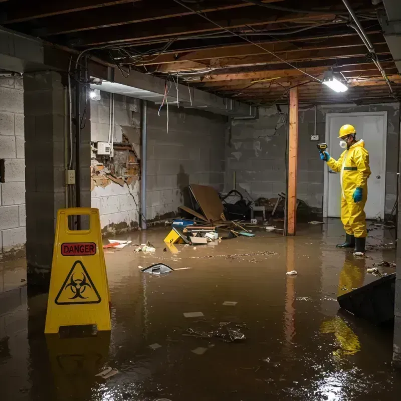 Flooded Basement Electrical Hazard in Galt, CA Property